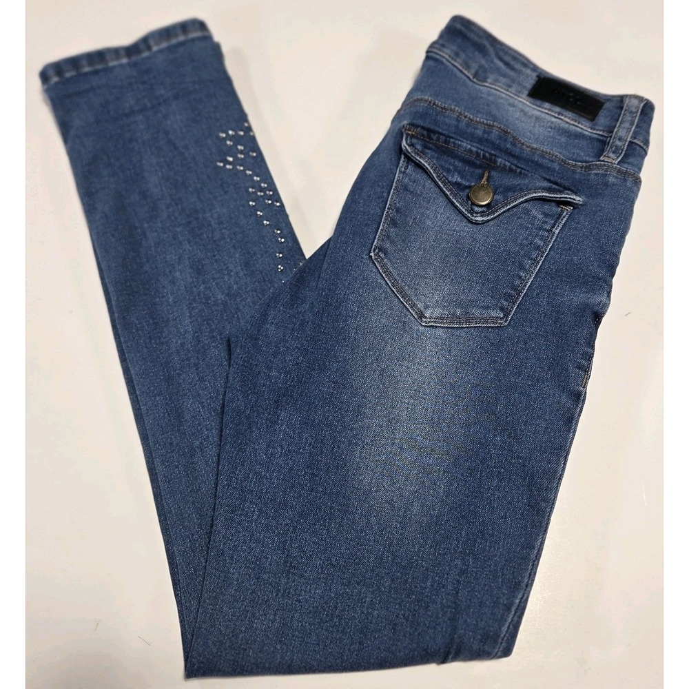 Ptcl Blue Denim Rhinestone Jeans Women's Size 28 Medium Wash